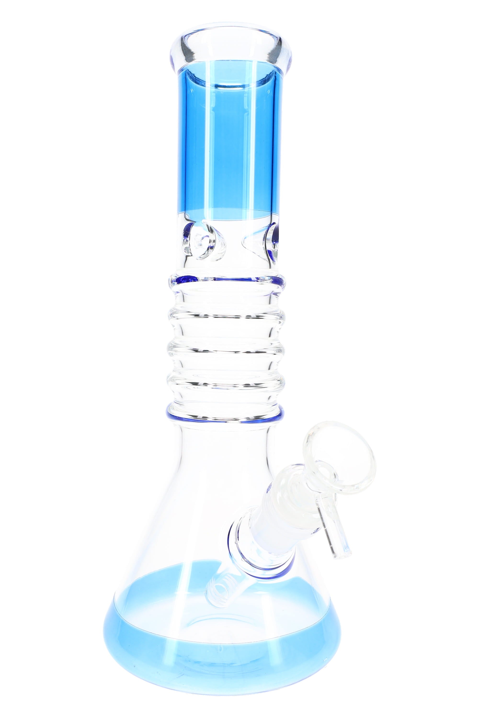 GoG Ring Beaker Bong “Showcase Pop” – 10″ – Ice Pinch – Assorted Colors - Discreet Smoker