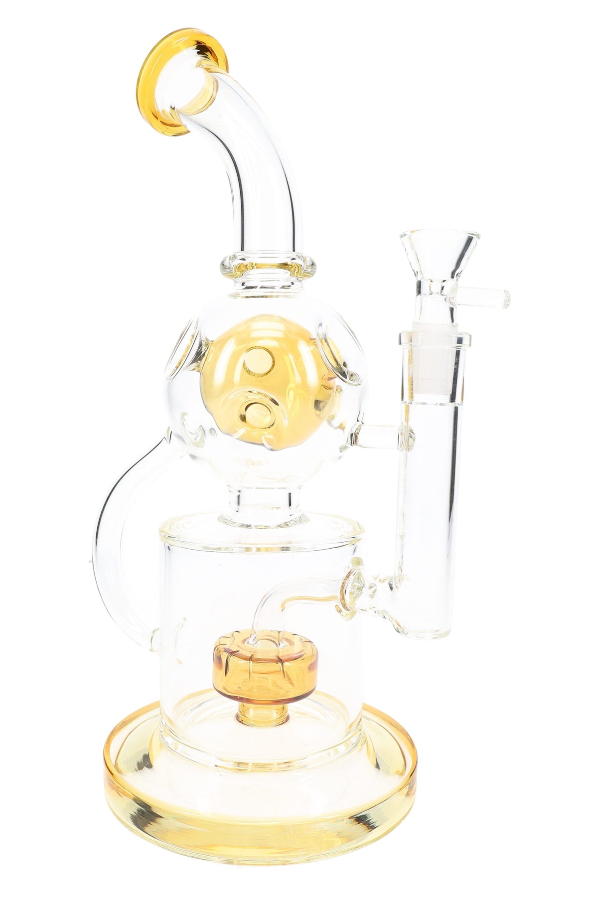 GoG Stemless Fabergé Recycler Bong – 11½″ – Drum Perc - Discreet Smoker