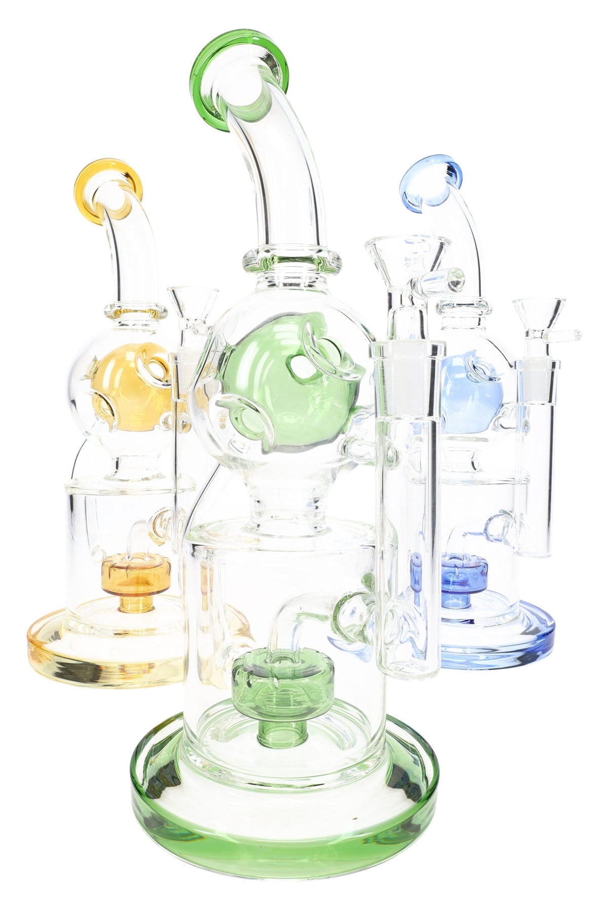 GoG Stemless Fabergé Recycler Bong – 11½″ – Drum Perc - Discreet Smoker