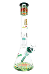 Reverse Rasta Beaker Bong “Rasta Matrix” – Dome Matrix Perc – 16″ – Assorted Colors