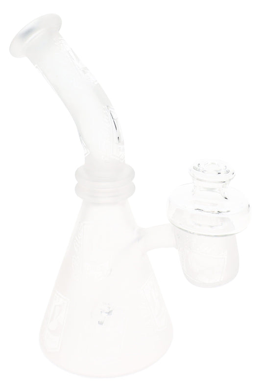 6B Glass Frosted Quartz Mini Dab Rig – 5″