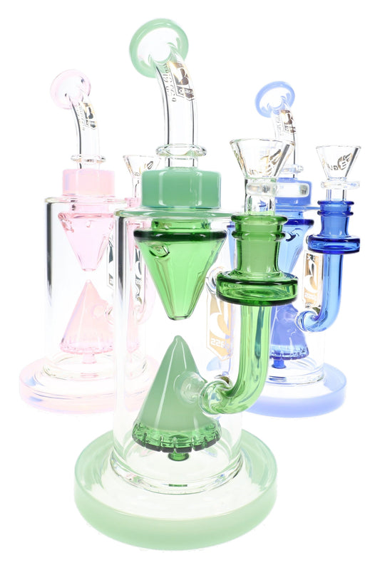 6B Glass Cone Showerhead Bong – 14.5 mm – 9.5″ – Assorted Colors - Discreet Smoker