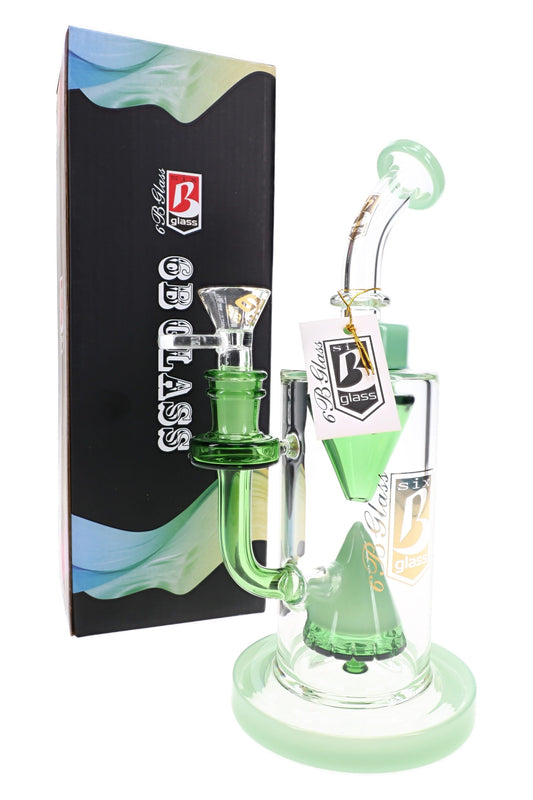 6B Glass Cone Showerhead Bong – 14.5 mm – 9.5″ – Assorted Colors - Discreet Smoker