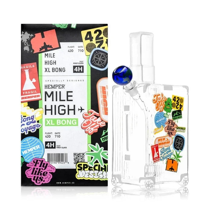 Hemper Mile High Suitcase XL Glass Bong - Discreet Smoker