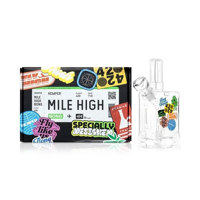 Hemper Mile High Suitcase Medium Glass Bong - Discreet Smoker