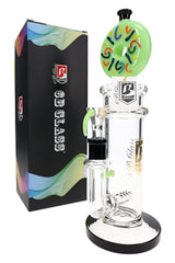 6B Glass Donut Inline Perc Glass Bong – 11″ – Assorted Colors