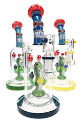 6B Glass Mushroom Monster Showerhead Perc Dab Rig – 10″ – Assorted Colors