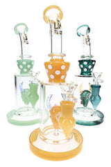 6B Glass Devil Perc Stemless Bong – 9.5″ – Assorted