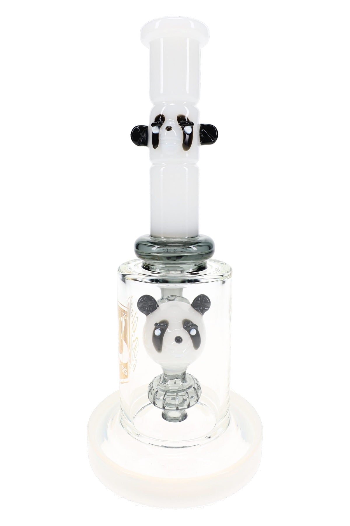 6B Glass Panda Showerhead Perc Dab Rig – 9″ – Assorted - Discreet Smoker