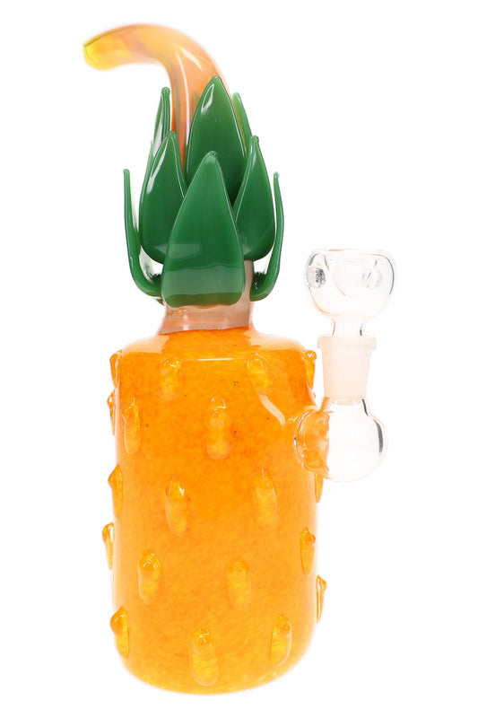 Silver-Fumed Frit Pineapple Glass Bong “Tropic Torch” – 14.5 mm – 10½″ - Discreet Smoker