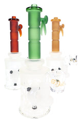6B Glass Frosted Panda Perc Dab Rig – 14.5 mm Female – 8.5″ – Assorted Colors
