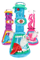 6B Glass Monster Resin Beaker Bong – 18.8 mm Female – 9.5″ – Assorted