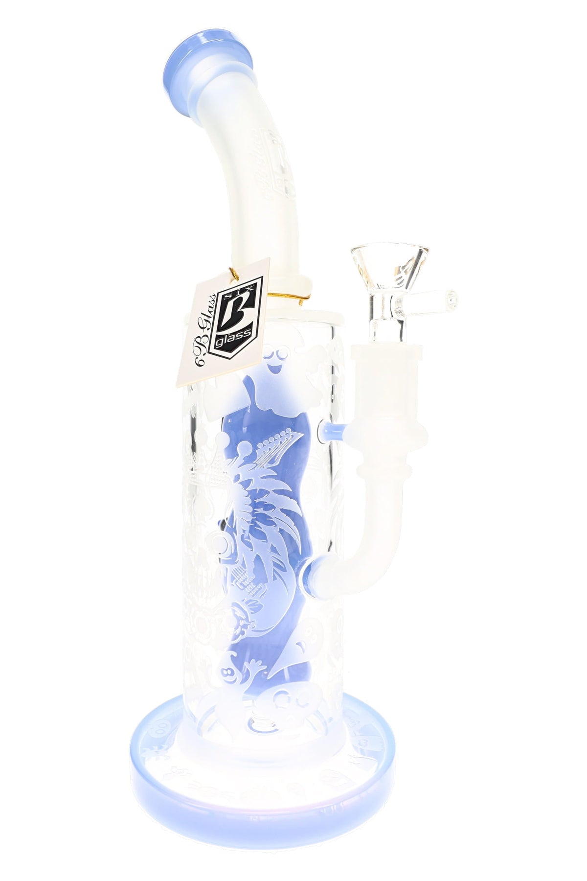 6B Glass Halloween Ghost Perc Bong – 14.5 mm Female – 9.5″ – Assorted Colors