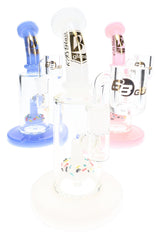 6B Glass Donut Perc Dab Rig – 10 mm Female – 6.5″ – Assorted Colors