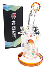6B Glass Christmas Dome Matrix Bong – 14.5 mm Female – 9″ – Assorted Colors