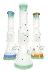6B Glass Frosted Space 10-Arm Tree Perc Beaker Bong – 14.5″ – Assorted