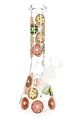 Decal Glass Beaker Bong “Silly Shock” – 10″ - Discreet Smoker