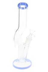 Zig Zag Glass Straight Tube Bong “Swerve Serve” – 11½″ - Discreet Smoker