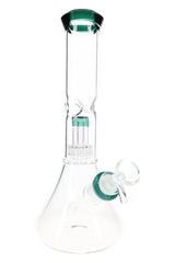 Dome Matrix Glass Beaker Bong “Cool Column” – 11″ – Assorted Colors - Discreet Smoker