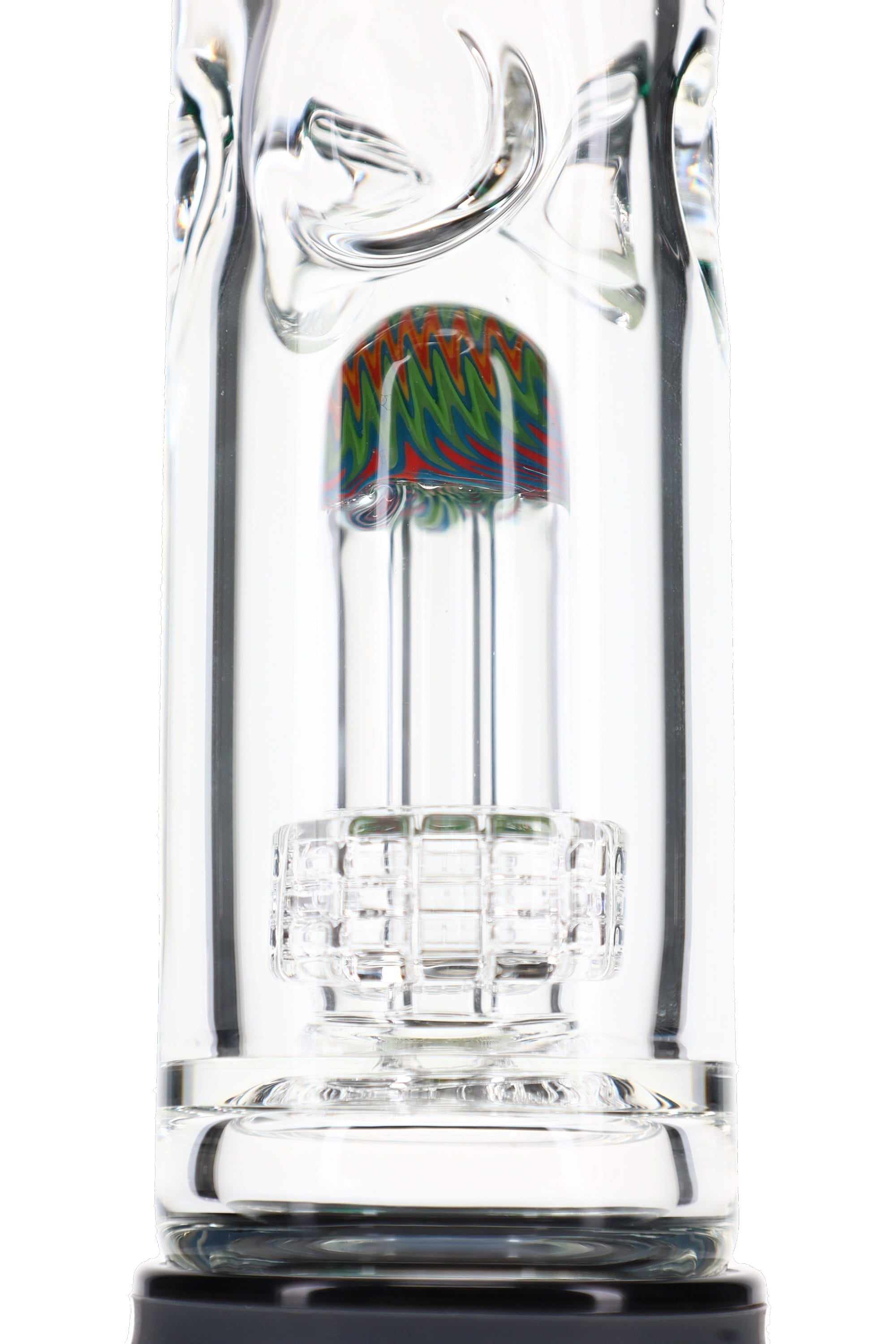 Two-Part Dome Matrix Glass Beaker Bong “Split Stack” – 15½″ - Discreet Smoker