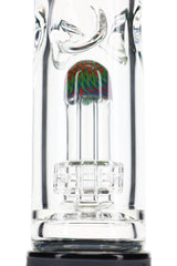 Two-Part Dome Matrix Glass Beaker Bong “Split Stack” – 15½″ - Discreet Smoker