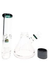 Two-Part Dome Matrix Glass Beaker Bong “Split Stack” – 15½″ - Discreet Smoker