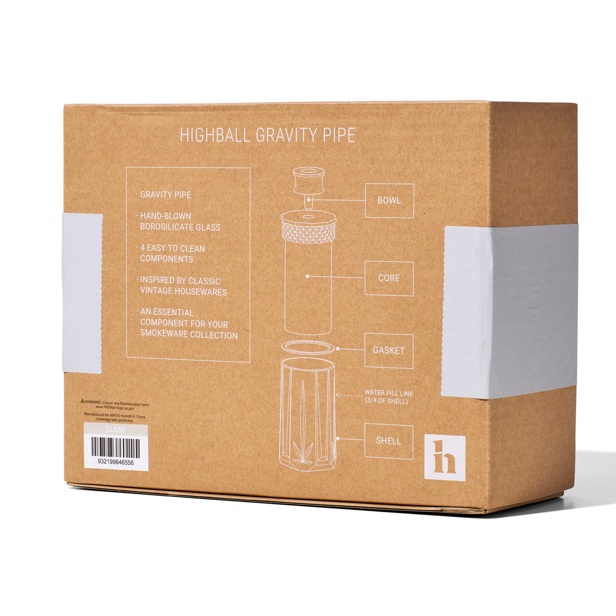 NWTN Home Highball Borosilicate Glass Gravity Bong – 8¼″ - Discreet Smoker