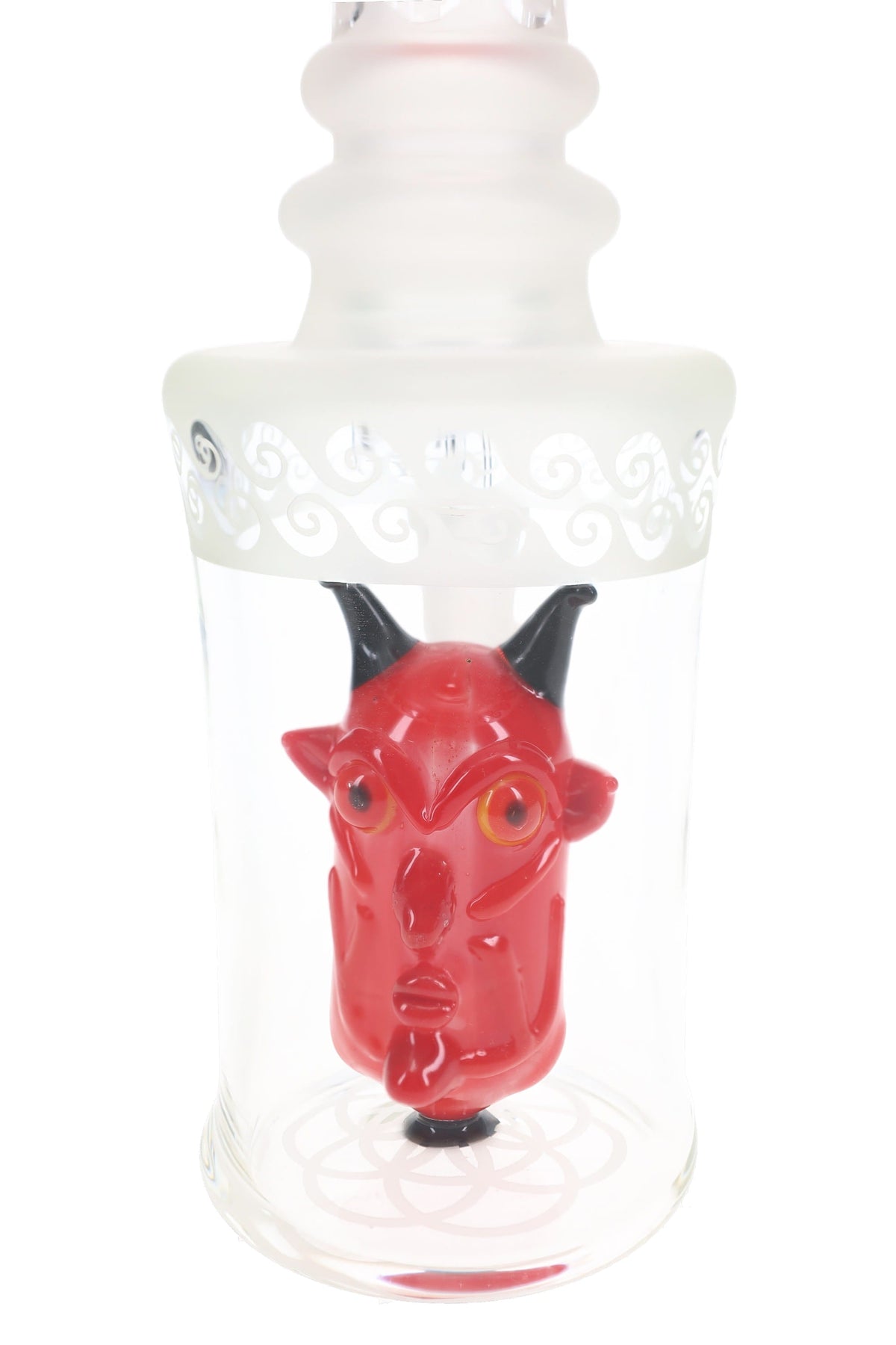 6B Glass Frosted Demon Perc Dab Rig – 8.5″ – Assorted Colors