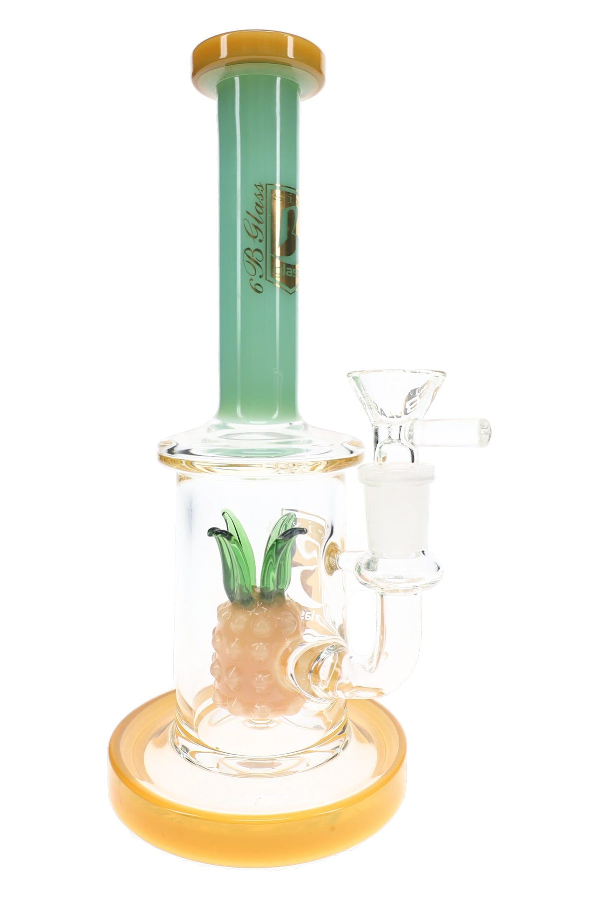 6B Glass Pineapple Perc Bong – 8.5″ – Assorted Colors - Discreet Smoker