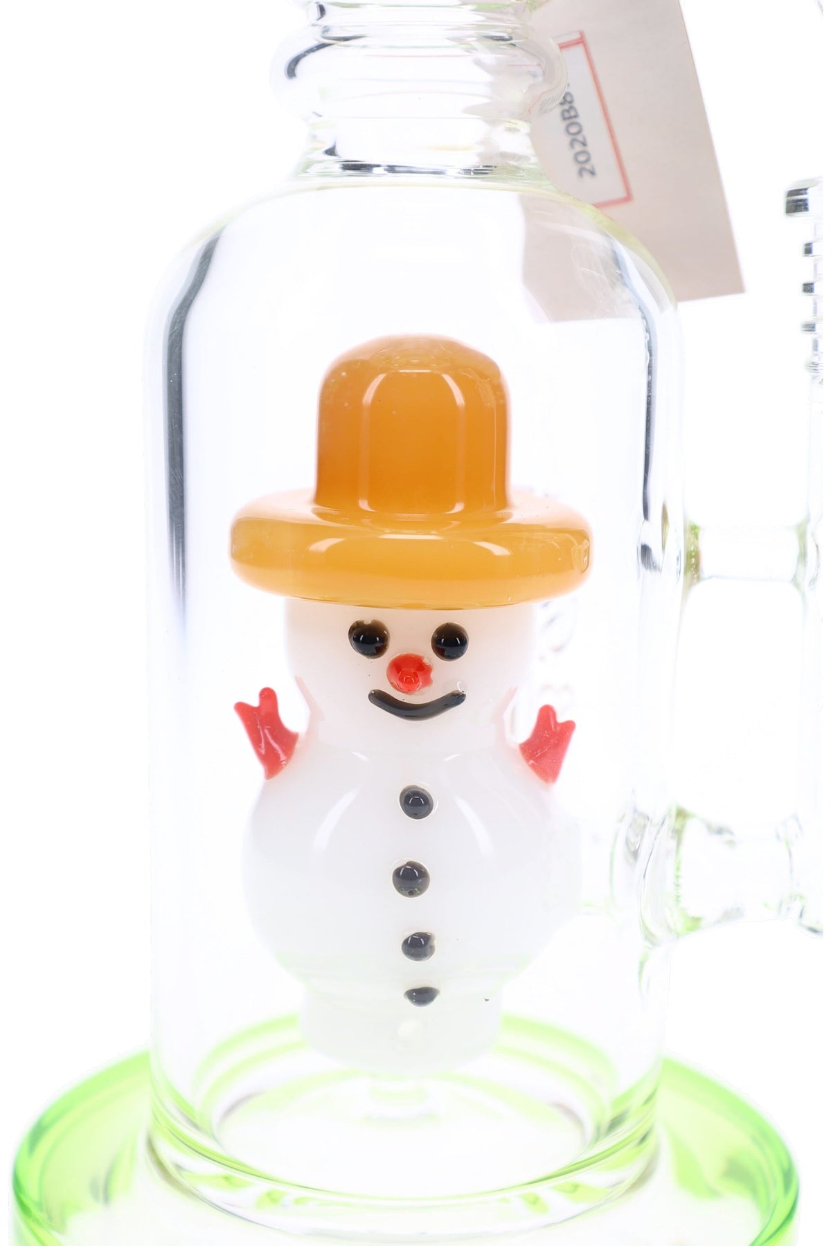 6B Glass Snowman Perc Bong – Straight Neck – 9.5″ – Assorted Colors - Discreet Smoker