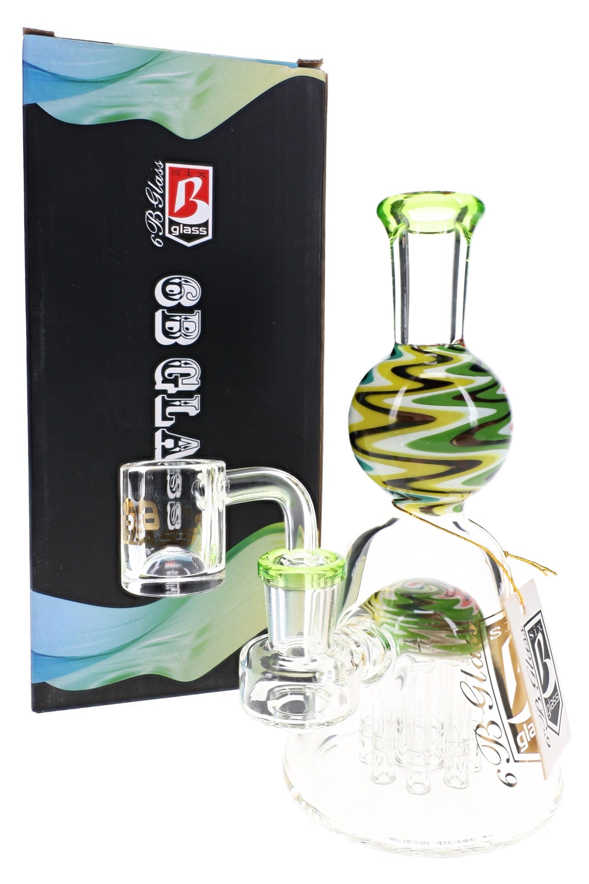 6B Glass Reverse Tree Perc Dab Rig – 8-Arm – 7″ – Assorted Colors - Discreet Smoker