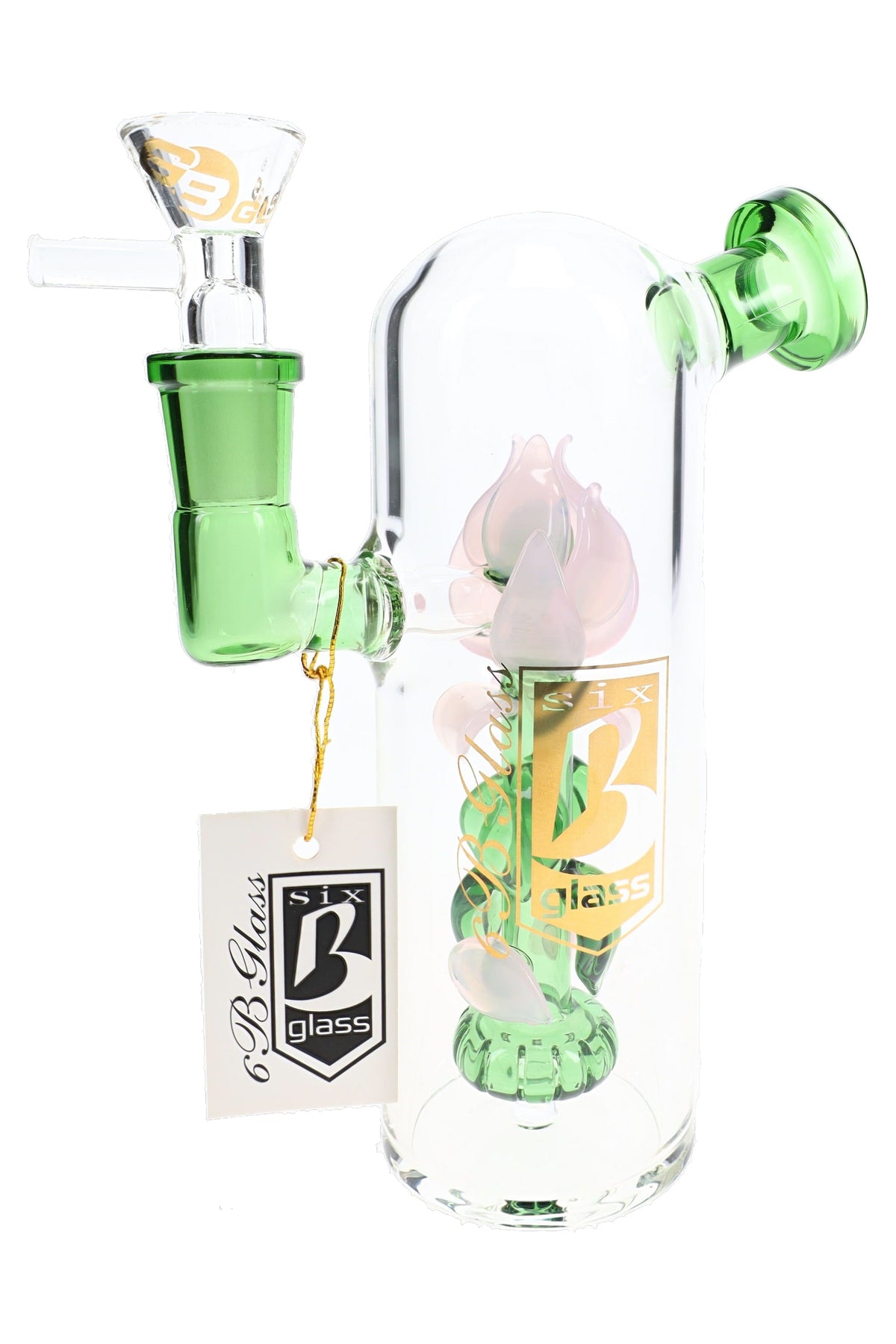 6B Glass Rose Chamber Bong – Showerhead Perc – 6.5″