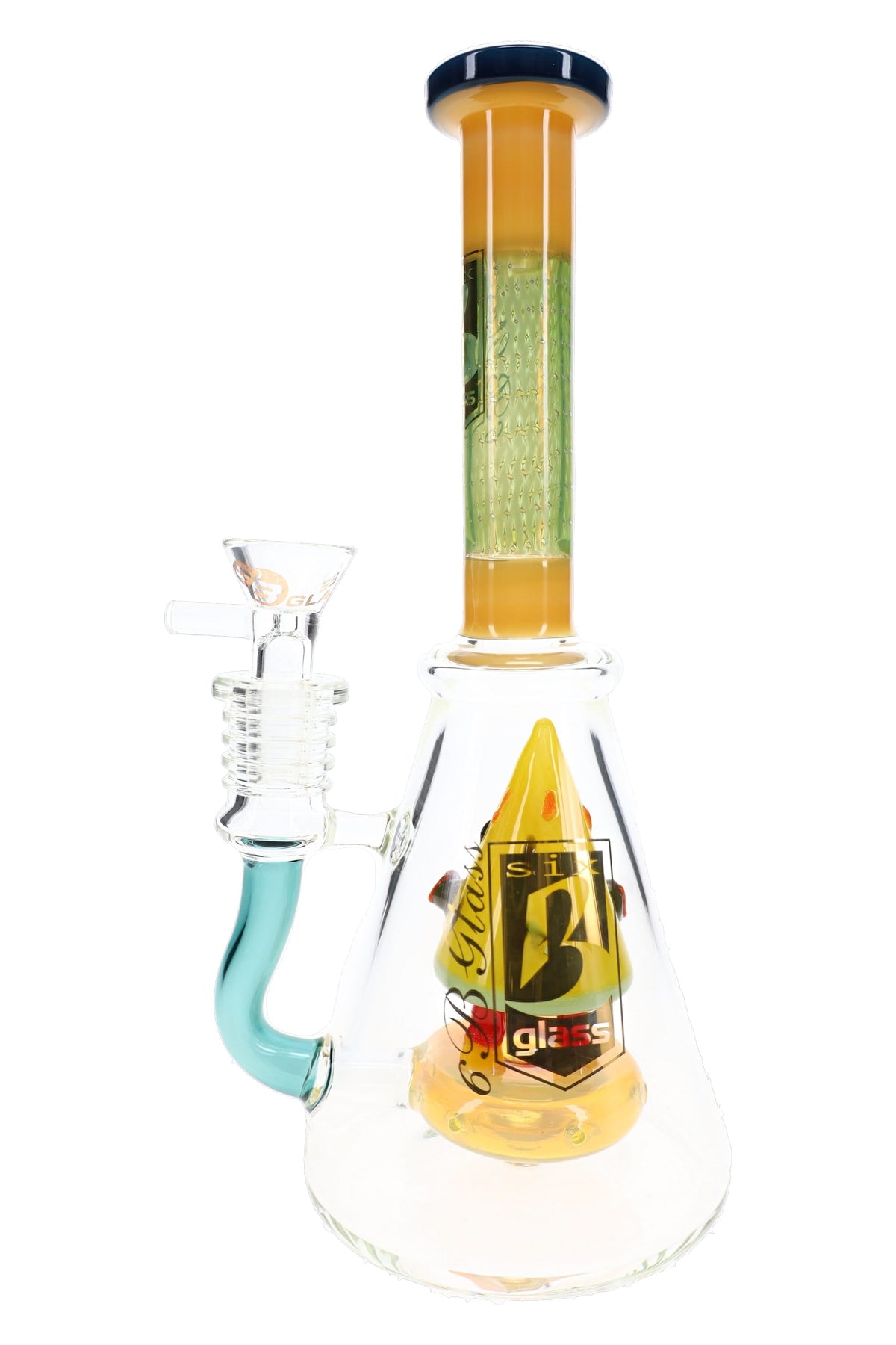 6B Glass Fumed Character Beaker Bong – Showerhead Perc – 8.5″