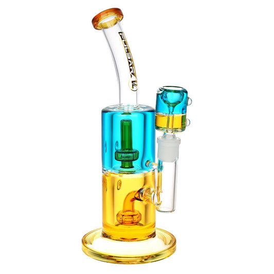 Pulsar Bicolor Glycerin Chugger Water Pipe | 9.75" | 14mm F - Discreet Smoker