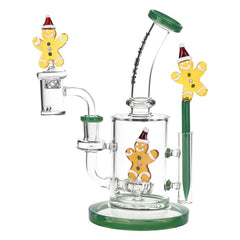 Pulsar Holidaze Series Glass Dab Rig Set | 8.25" | 14mm F - Discreet Smoker