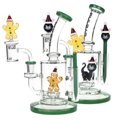 Pulsar Holidaze Series Glass Dab Rig Set | 8.25" | 14mm F - Discreet Smoker