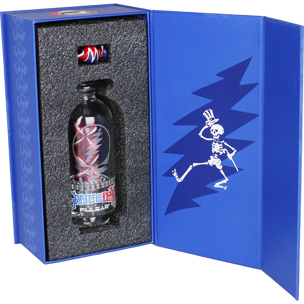 Grateful Dead x Pulsar Sandblast Stealie Attachment Set for Puffco Peak & Peak Pro - 6" - Discreet Smoker