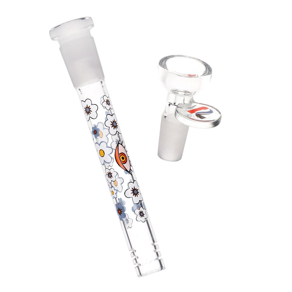 Pulsar Design Series Straight Tube Glass Water Pipe - Flower Vision / 12" / 14mm F - Discreet Smoker