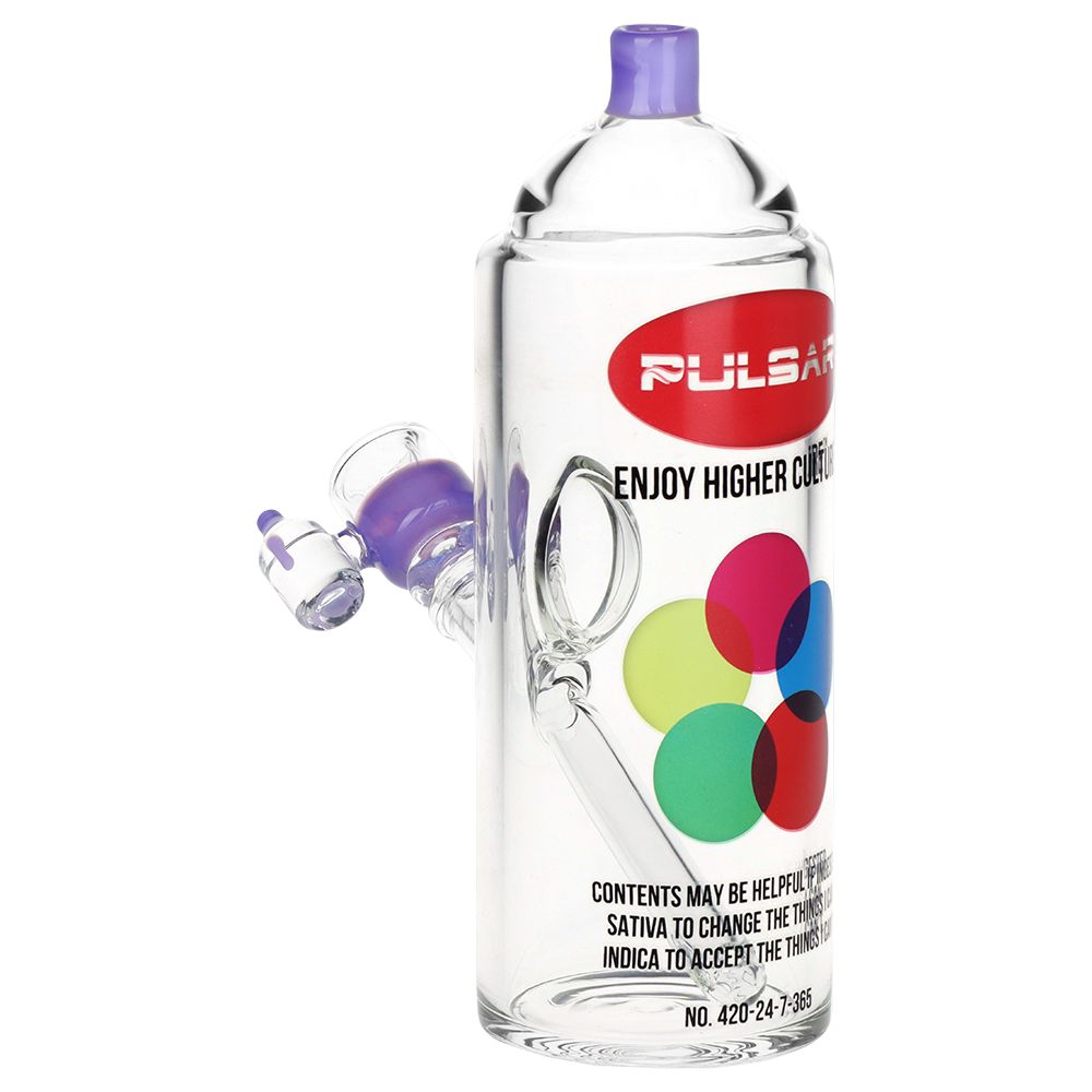 Pulsar Graffiti Series Spray Paint Glass Water Pipe Set / 7.5" / 14mm F - Discreet Smoker