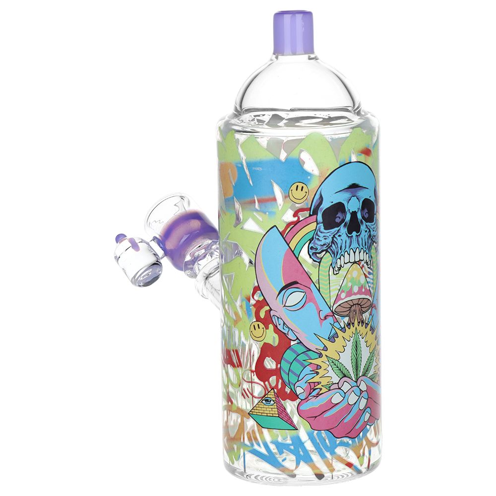 Pulsar Graffiti Series Spray Paint Glass Water Pipe Set / 7.5" / 14mm F - Discreet Smoker