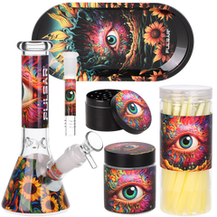 Pulsar Design Series Beaker Water Pipe Smoker's Kit | 7.75" - Discreet Smoker