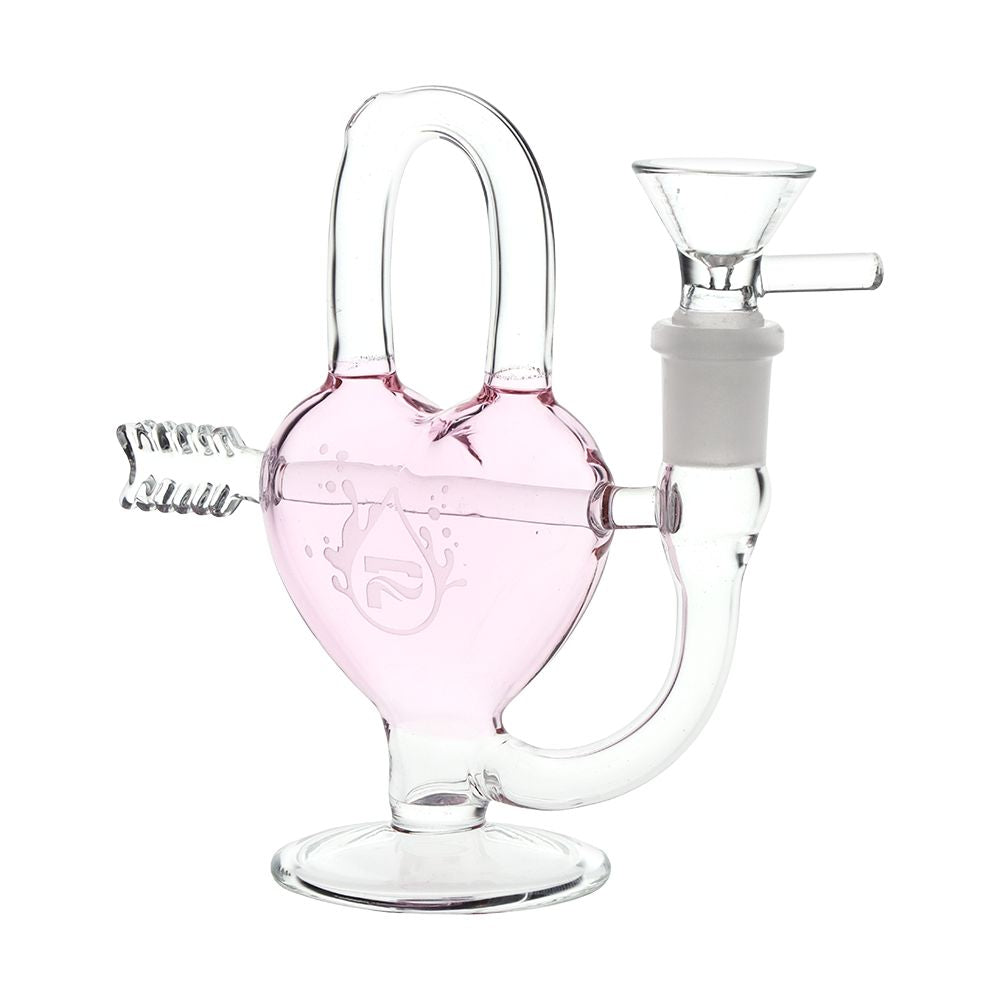 Pulsar Arrow Heart Glass Water Pipe - 5" / 14mm F - Discreet Smoker