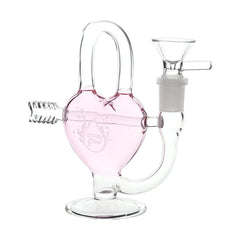 Pulsar Arrow Heart Glass Water Pipe - 5" / 14mm F - Discreet Smoker