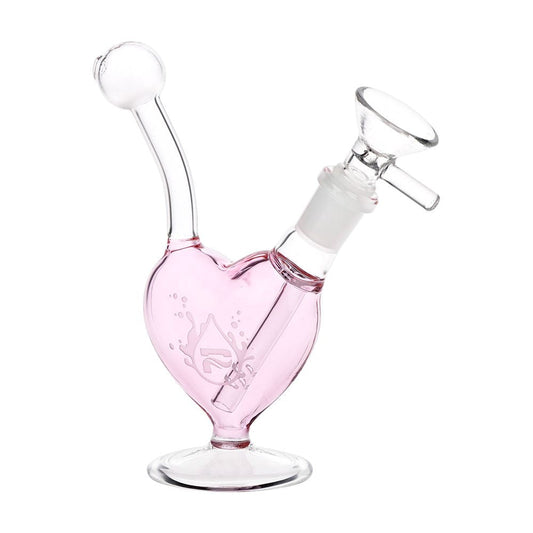 Pulsar Big Heart Glass Water Pipe - 5.5" / 14mm F - Discreet Smoker