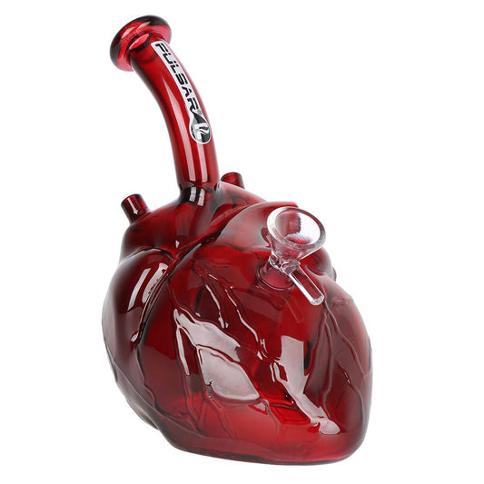 Pulsar Be Still My Heart Glass Water Pipe 6.5" - 14mm F - Discreet Smoker