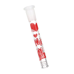 Pulsar Valentine's Hearts 'n' Roses Glass Herb Pipe Duo - 10" / 14mm F