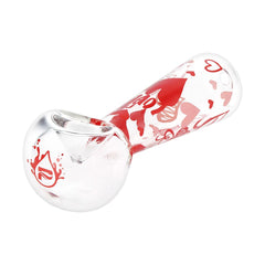 Pulsar Valentine's Hearts 'n' Roses Glass Herb Pipe Duo - 10" / 14mm F - Discreet Smoker