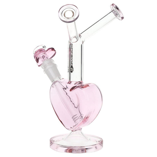Pulsar Double Kiss Heart Glass Water Pipe - 11" / 14mm F - Discreet Smoker