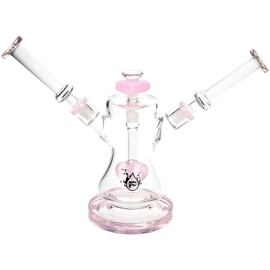 Pulsar Date Night: Part 2 Dual Neck Glass Water Pipe | 8.5" | 14mm F - Discreet Smoker