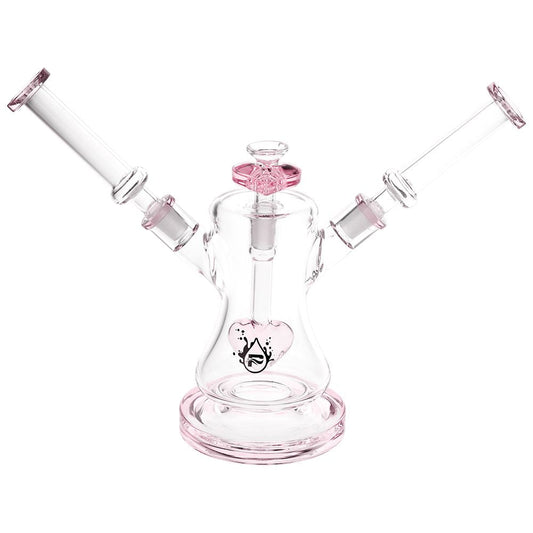 Pulsar Date Night: Part 2 Dual Neck Glass Water Pipe | 8.5" | 14mm F - Discreet Smoker